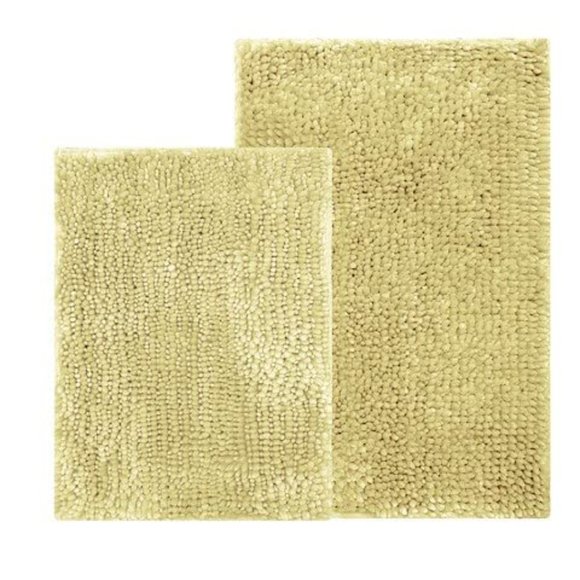 CATALINA HOME Costa Rica Soft Chenille Luxurious 2PC. Set (Yellow) - Picture 2 of 4